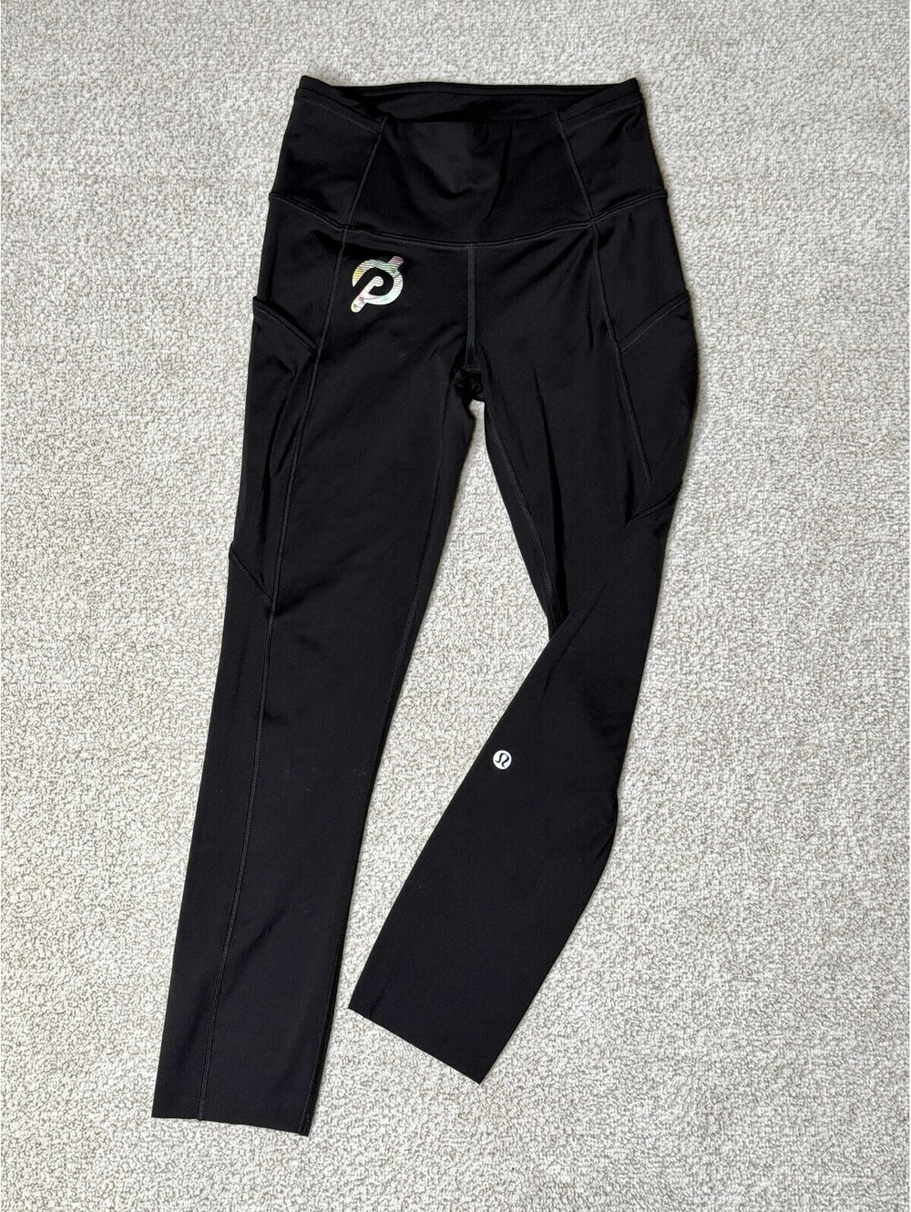 Lululemon Peloton Fast and Free High Rise Crop 23" Black Size 4